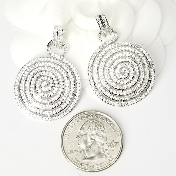 NEW Pave CZ Bling Earrings - Picture 4 of 8